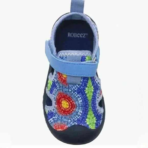 Robeez Boys Slip Resistant Neoprene Water Shoes for Beach Spiral Tye Dye 10 NWT - Picture 5 of 8